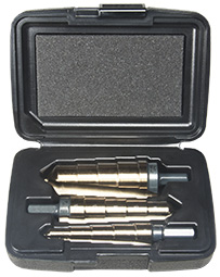 3pc. HSS Step Reamers 3–flats on Shanks 3pc. HSS Step Reamers 3–flats on Shanks